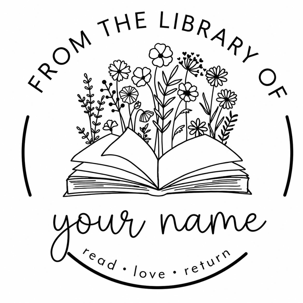 Floral Bookplate