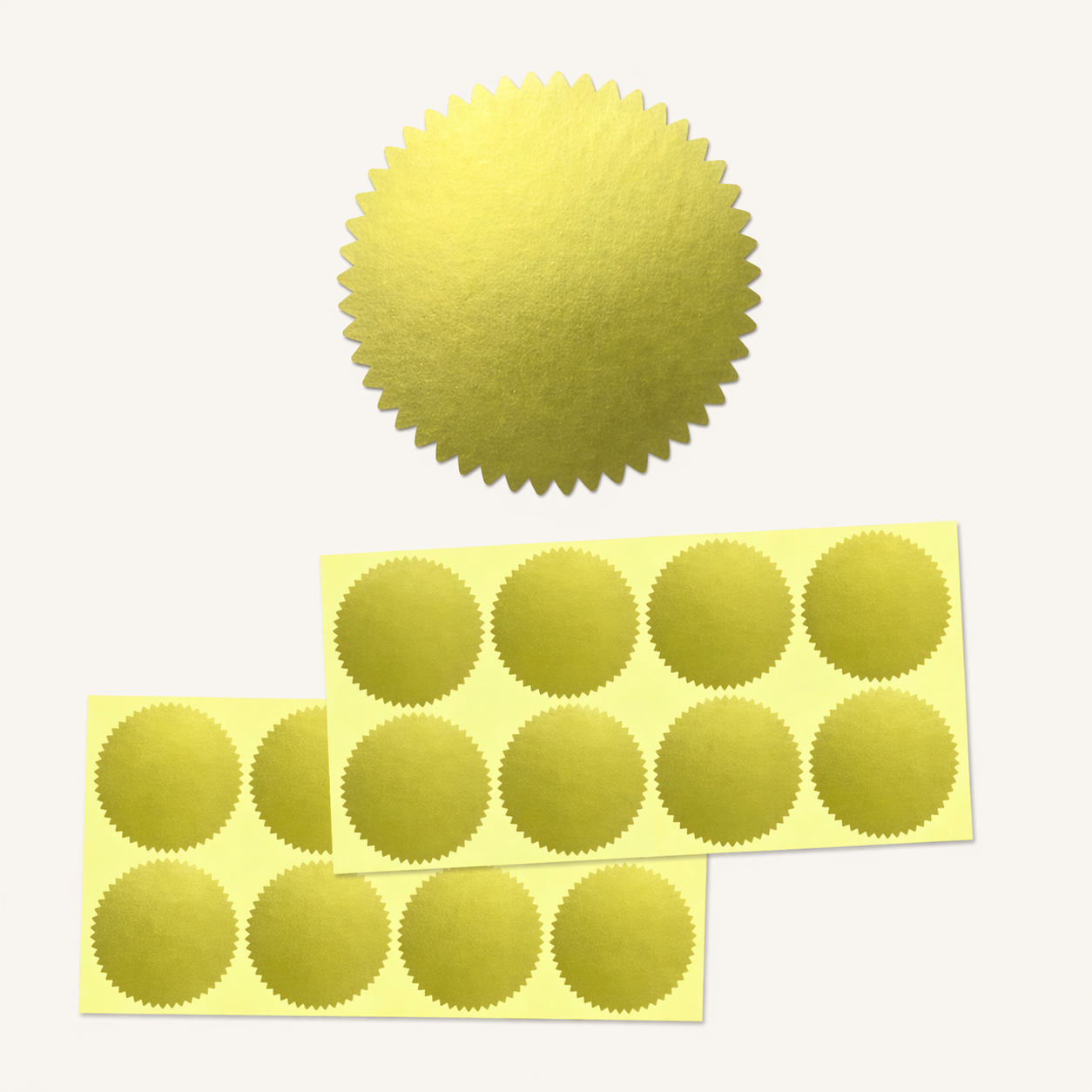 Gold and silver embossing stickers for bookplates
