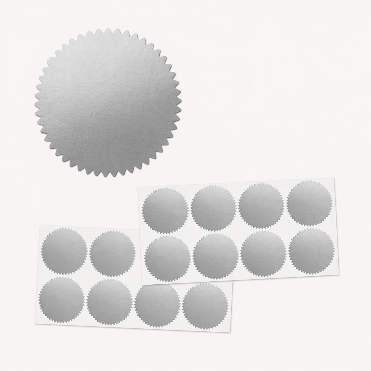 Gold and silver embossing stickers for bookplates